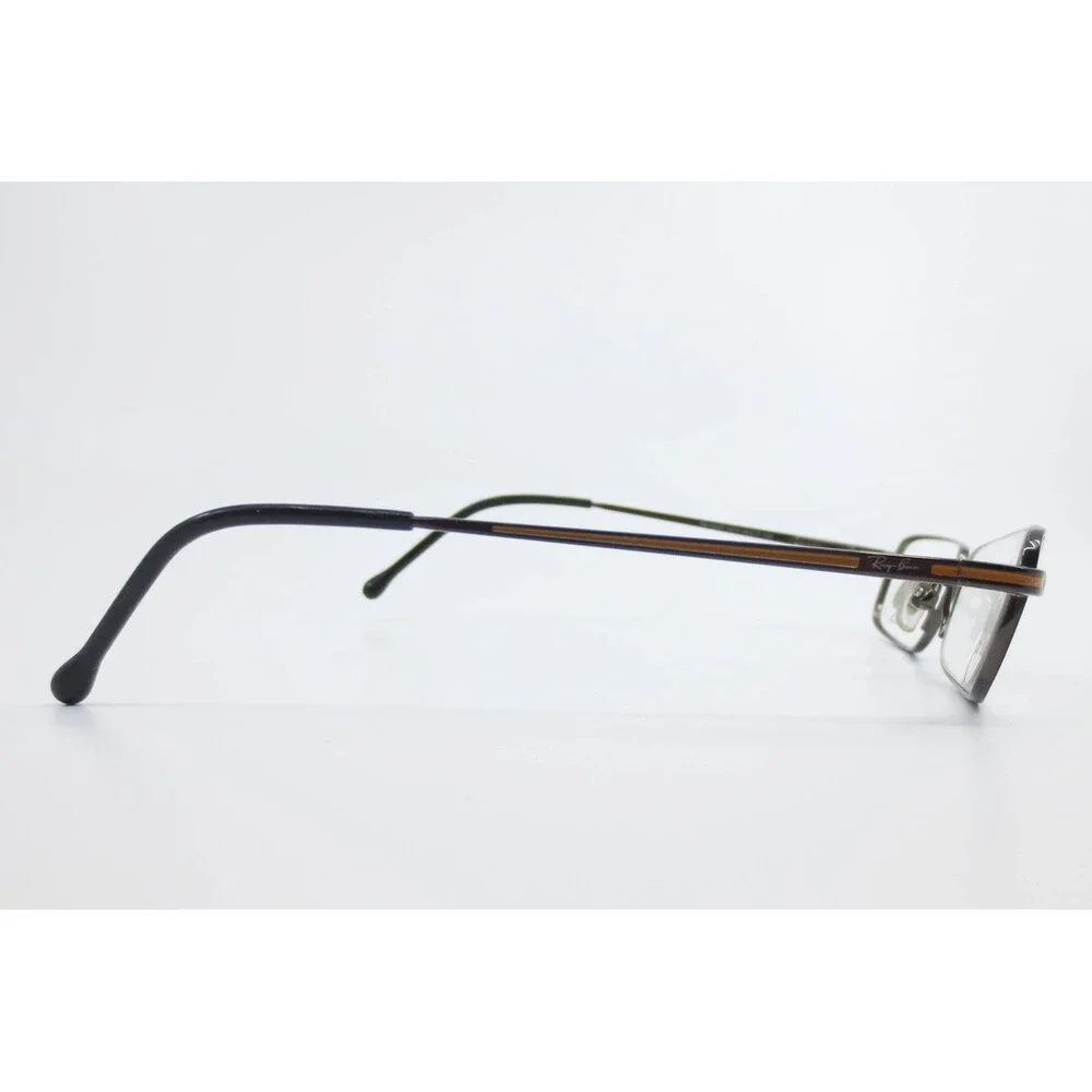 Ray-Ban Titanium Eyeglasses RB1008T 3015 Dark Gray Orange Rectangle Frames 46-17